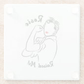 Rosie verhoogd decennium - Canvas Print Glazen Onderzetter (Achterkant)