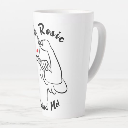 Rosie verhoogd decennium - Canvas Print Latte Mok (Rechterhoek)