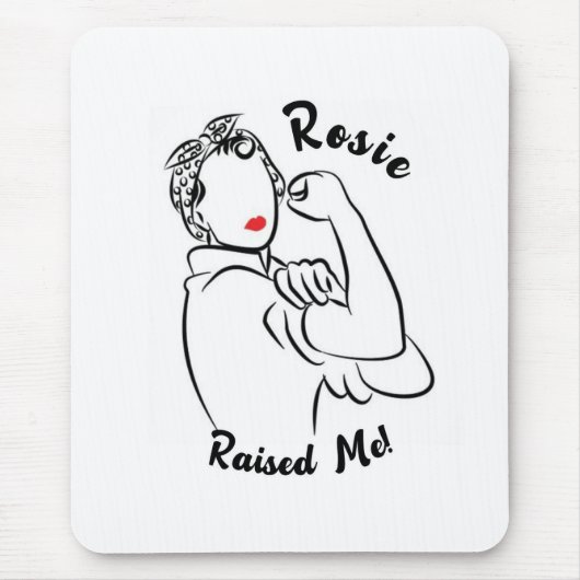 Rosie verhoogd decennium - Canvas Print Muismat (Voorkant)