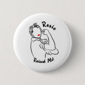 Rosie verhoogd decennium - Canvas Print Ronde Button 5,7 Cm (Voorkant)