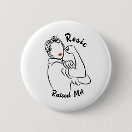 Rosie verhoogd decennium - Canvas Print Ronde Button 5,7 Cm