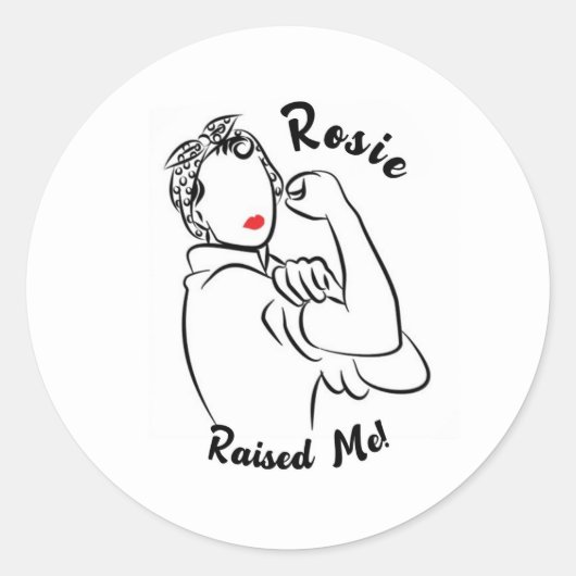 Rosie verhoogd decennium - Canvas Print Ronde Sticker (Voorkant)