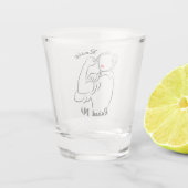 Rosie verhoogd decennium - Canvas Print Shot Glas (Achterkant)