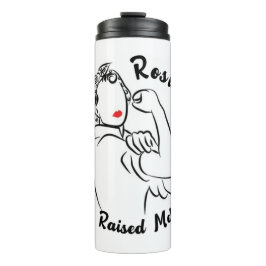 Rosie verhoogd decennium - Canvas Print Thermosbeker