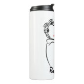 Rosie verhoogd decennium - Canvas Print Thermosbeker (Gedraaid links)