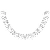 Rosie verhoogd decennium - Canvas Print Vlaggetjes (Alle)