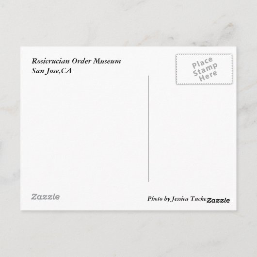 Rosikruises Museum Briefkaart (Achterkant)