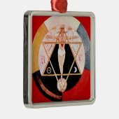 Rosikruises symbool van de Hermetische Orde Metalen Ornament (Rechts)