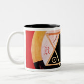 Rosikruises symbool van de Hermetische Orde Tweekleurige Koffiemok (Links)