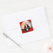 Rosikruises symbool van de Hermetische Orde Vierkante Sticker (Envelop)