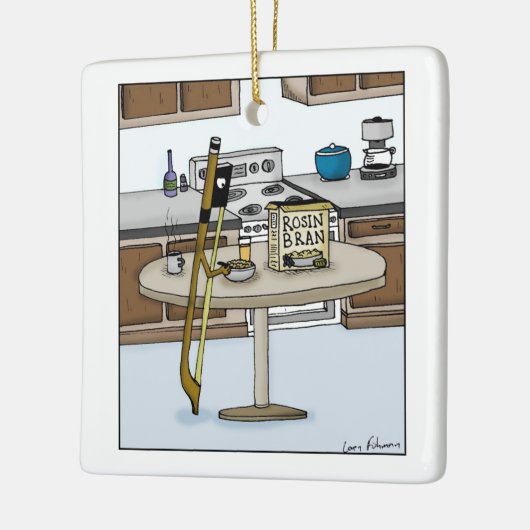 Rosin Bran String Instruments Bow Cartoon Keramisch Ornament (Links)