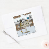 Rosin Bran String Instruments Bow Cartoon Vierkante Sticker (Envelop)