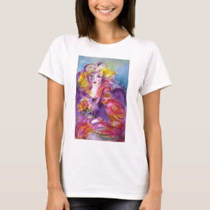 ROSINA/Lady met Roos en papegaai T-shirt