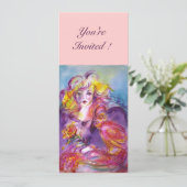 ROSINA / LADY MET ROOS EN PIJT Blauw Kaart (Staand voorkant)