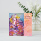 ROSINA/LADY, ROOS EN DEEL Roze Vrijgezellenfeest Kaart (Staand voorkant)