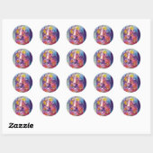 ROSINA/Venetian Masquerade Ball Ronde Sticker (Vel)
