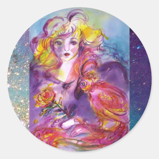 ROSINA/Venetian Masquerade Ball Ronde Sticker (Voorkant)