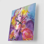 ROSINA/Venetian Masquerade Vierkante Klok (Hoek)