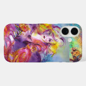 ROSINA/Young Girl met Roos en papegaai Case-Mate iPhone Case (Achterkant (horizontaal))