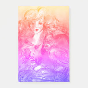 ROSINA/Young Girl met Roos en papegaai Post-it® Notes