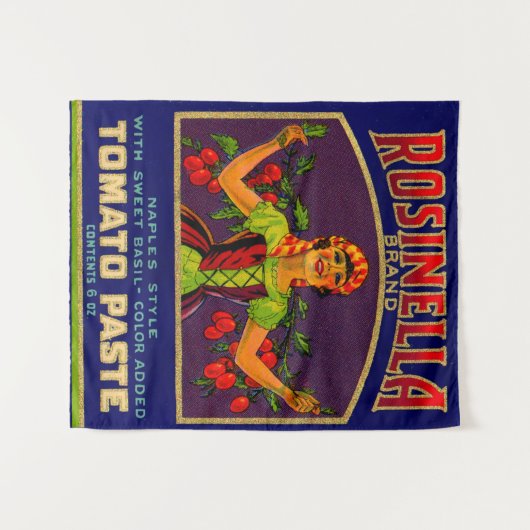 Rosinella tomato paste van de jaren '30 wandkleed (Voorkant (horizontaal))