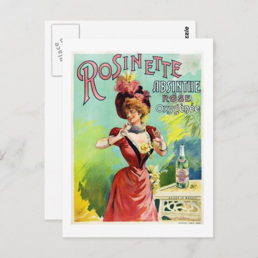 Rosinette Absinthe Briefkaart (Voorkant / Achterkant)