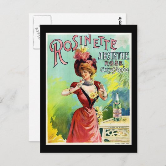 Rosinette Absinthe Briefkaart (Voorkant / Achterkant)