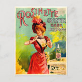 Rosinette Absinthe Roos Oxygénée Fine Art Briefkaart (Voorkant)