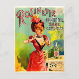 Rosinette Absinthe Roos Oxygénée  Fine Art Briefkaart