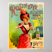 Rosinette Absinthe Roos Oxygénée Fine Art Poster (Voorkant)
