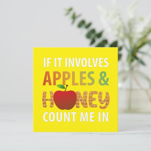 Rosj Hasjana - als het gaat om appels en honing Bedankkaart (Staand voorkant)