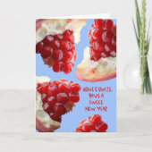 Rosj Hasjana voor tante en oom, Granaatappel Feestdagen Kaart (Voorkant)