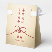 Roske Knot Union Dubbele Gelukzaligheid Chinese Tr Bedankdoosjes (Achterkant)