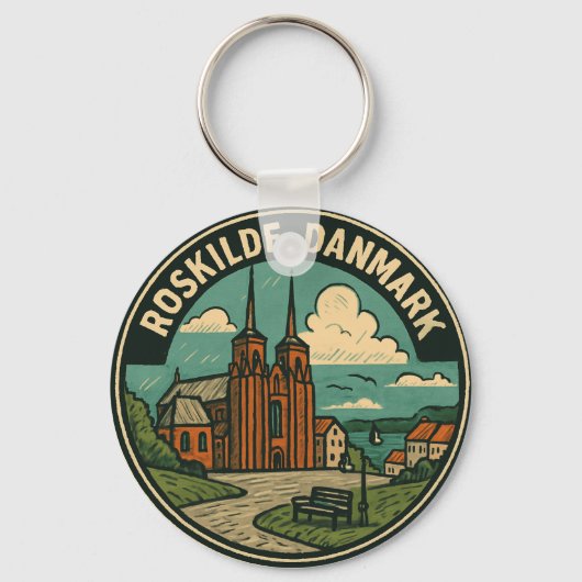Roskilde Denmark Cathedral Sleutelhanger (Voorkant)