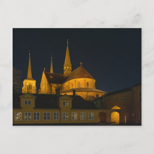 Roskilde Dome by night Postcard Briefkaart