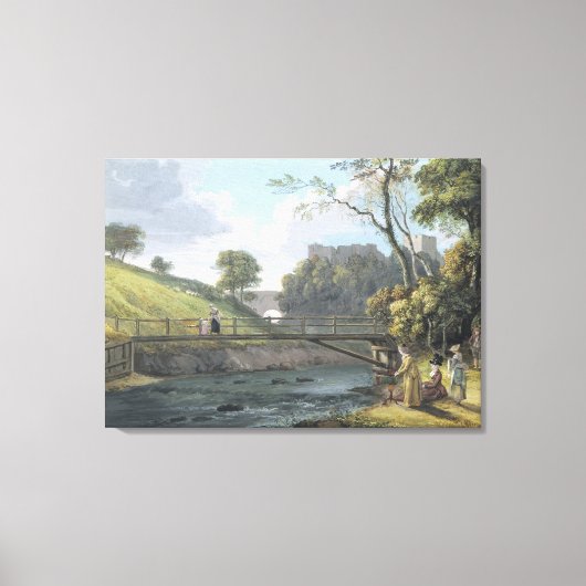 Roslin Castle, Midlothian (w/c en gouache op papie Canvas Afdruk (Voorkant)