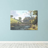 Roslin Castle, Midlothian (w/c en gouache op papie Canvas Afdruk (Insitu (Houten vloer))