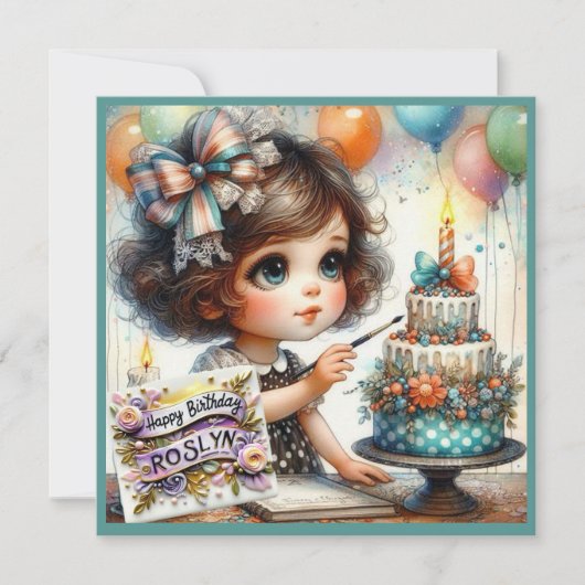 ROSLYN ~ Gefeliciteerd ~ Cadeauversiering ~ (Voorkant)