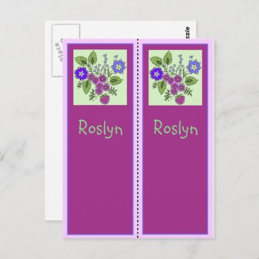 Roslyn Gepersonaliseerd Bladwijzer Briefkaart (Voorkant / Achterkant)