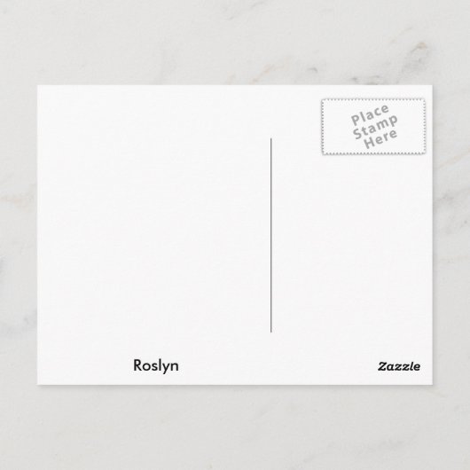 Roslyn Gepersonaliseerd Bladwijzer Briefkaart (Achterkant)