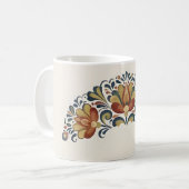 rosmaling mug koffiemok (Voorkant links)