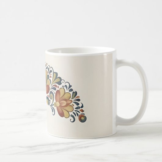 rosmaling mug koffiemok (Rechts)