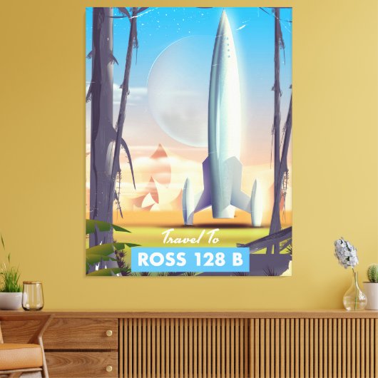 Ross 128 B Science fiction poster Canvas Afdruk (Insitu (Woonkamer))