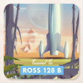 Ross 128 B Science fiction poster Kartonnen Onderzetters (Voorkant)
