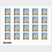 Ross 128 B Science fiction poster Vierkante Sticker (Vel)