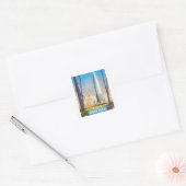 Ross 128 B Science fiction poster Vierkante Sticker (Envelop)