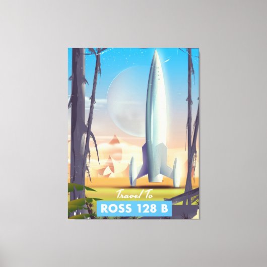 Ross 128 B Sciencefictionposter Canvas Afdruk (Voorkant)