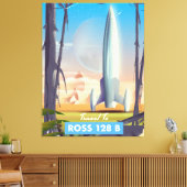 Ross 128 B Sciencefictionposter Canvas Afdruk (Insitu (Woonkamer))