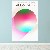 Ross 128B Science fiction poster Canvas Afdruk (Insitu (Houten vloer))