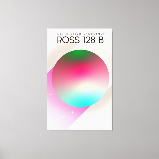 Ross 128B Science fiction poster Canvas Afdruk (Voorkant)